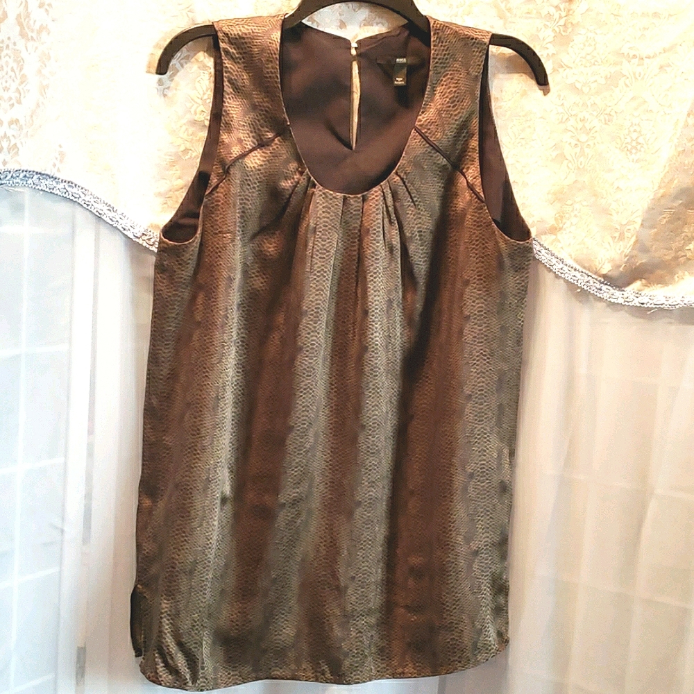 100% SILK BOSS HUGO BOSS SLEEVELESS  TANK SZ 10